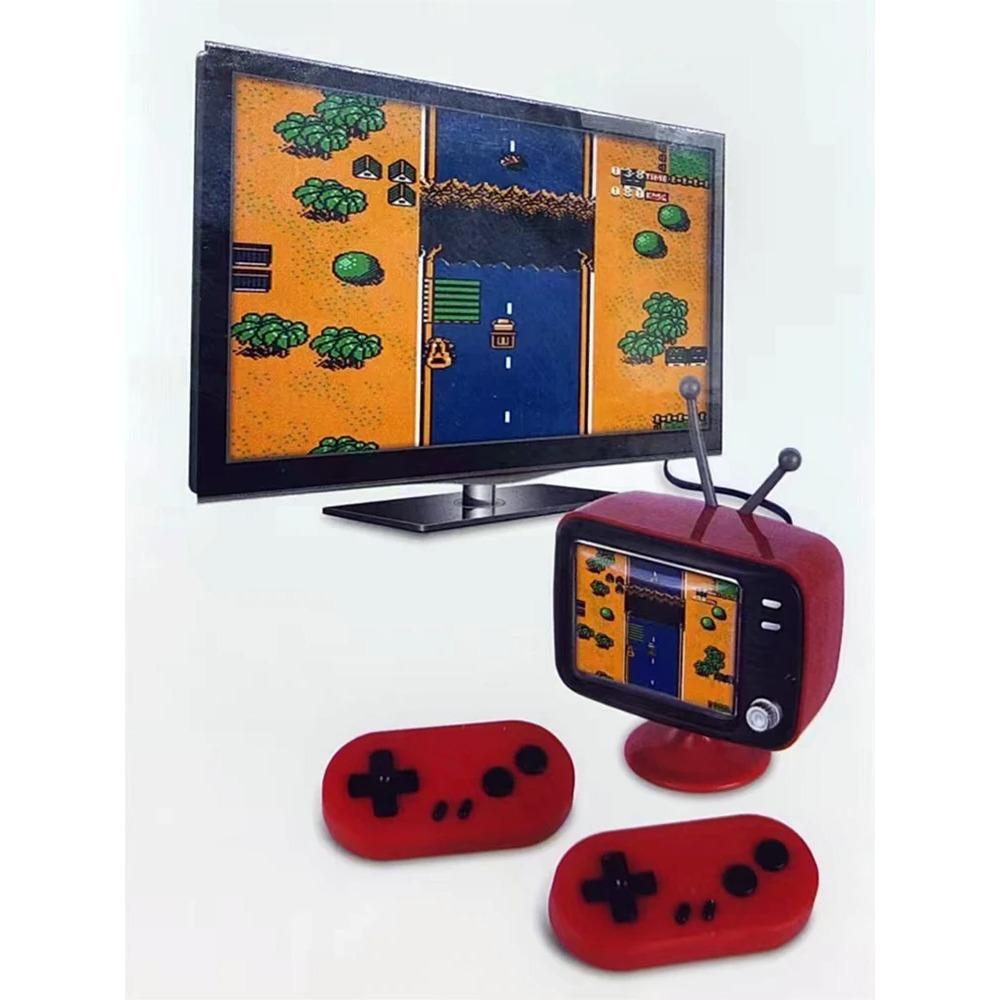 A Two Player Game Console with a Retro Mini TV Design