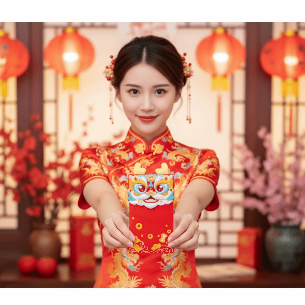 Chinese Style Lucky Money Bag Traditional HongBao Spring Festival Essentials Red Packet  Wedding