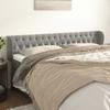 VidaXL Headboard with Ears Light Grey 183x23x78-88 Cm Velvet3117540