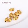 8mmX5mm 18K Gold Plated Oval Beads, Spacer beads, Striped Melon Bead For Jewelry Making Supplies Wholesale