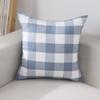 Blue Pillow Covers Plaid Home Decorative Sofa Cushion Cover 45x45cm 1PC
