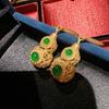 Antiker Gold Meißel Seide Ruyi Perfektes Röhren Diamant Armband, Neuer Chinesischer Stil, Kürbis Fulu Tragbare Buddha Halskette