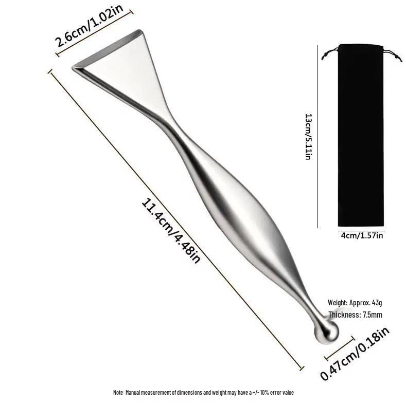 Heart-Shaped Stainless Steel Gua Sha Board for Facial Firming and Lifting Massage – Large Size, Multifunctional Fascia Tool.