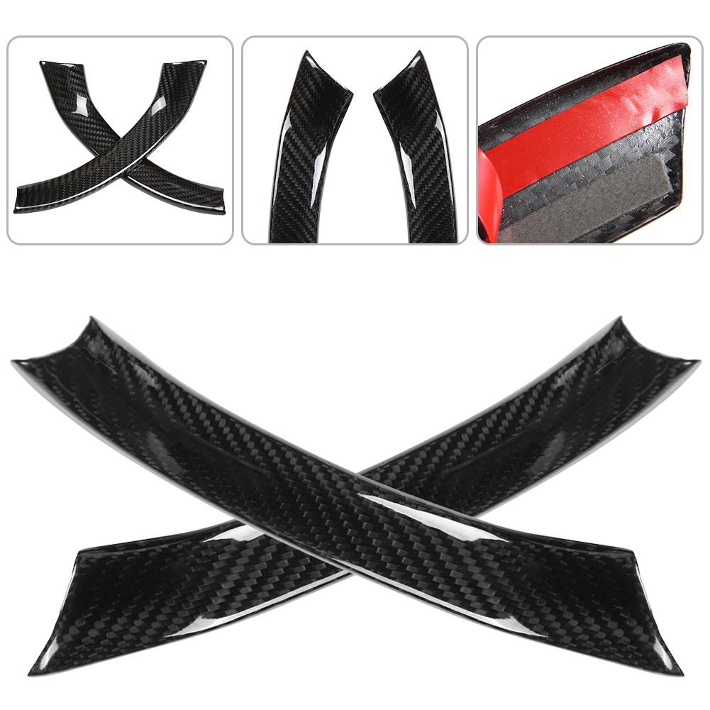 2Pcs Carbon Fiber Steering Wheel Decoration Strip Frame Trim for Alfa Romeo Giulia 17 18
