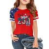 Casual Short Sleeve Crew Neck T Shirt Raglan Sleeve Graphic Print Lightweight Comfortable Soft Fabric Summer Top for Women