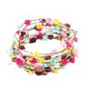 LED Light-Up Princess Headband: Colorful Feather Rabbit Ears with Glittering Gold Wire Garland