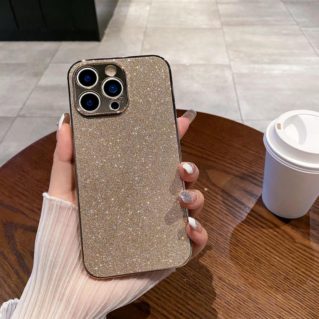 Premium Electroplated Glitter Full-Coverage iPhone 17 Case with Lanyard & Apple 15 Anti-Drop Protection