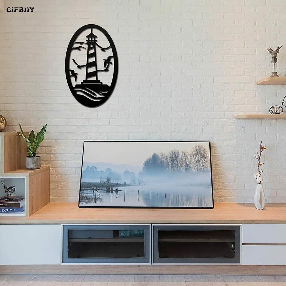 Metal Lighthouse Wall Decor Nautical Theme