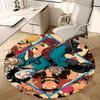 1pz Tappeto Rotondo Personaggi My Hero Academia - Tappetino Rotondo Antiscivolo per Sedia da Ufficio, Design Anime per Arredamento Casa, Adatto per Ufficio, Soggiorno