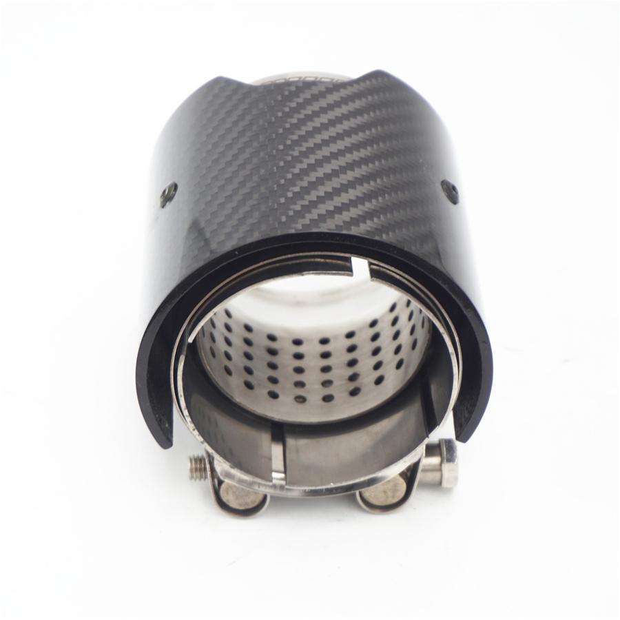 Brand New Car Carbon Fiber Exhaust End Tail Tips 71mm in