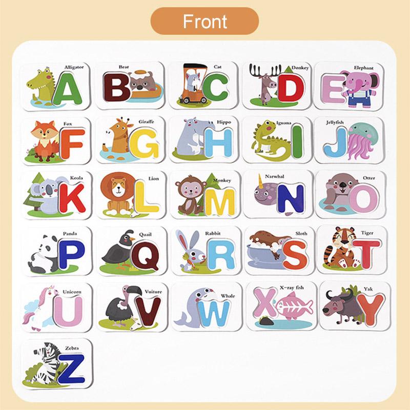 Montessori Wooden Spell Word Game Letter Cognitive Card Matching Games Early Learning Education Educational Toys For Children