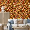 Gold and orange stained glass wallpaper for living room and bedroom 50x1000