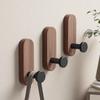 Nordic Style Wood Wall Hooks Self Adhesive Mounted For Hanging Coat Towel Clothes Blanket Hat Backpack Robe Entryway Key Holder+