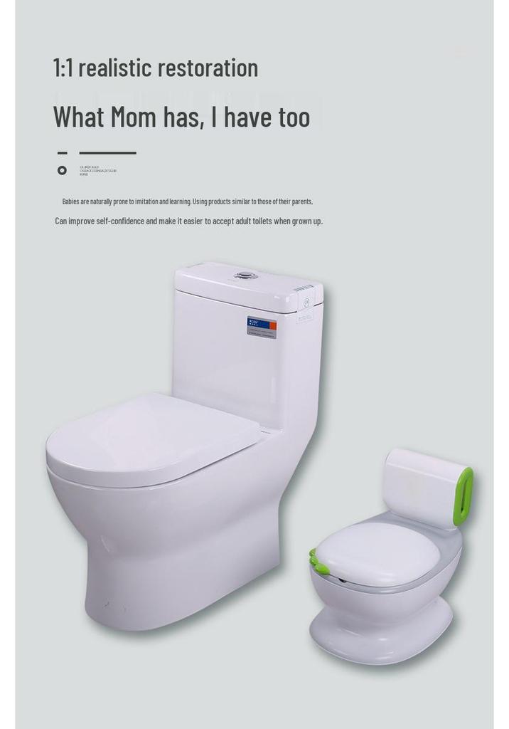 Children's Large Simulation Potty with PU Soft Cushion for Boys and Girls