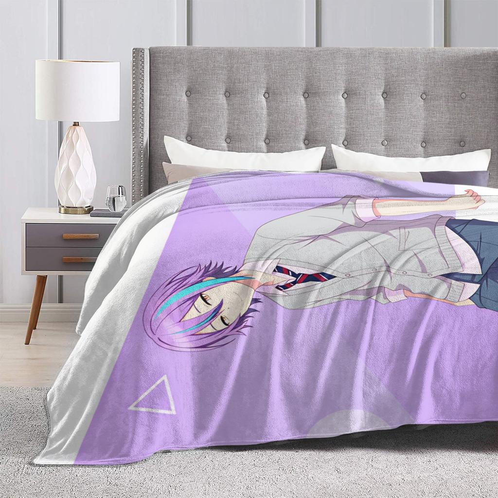 Kamishiro Rui Blanket Warm Graphic Plush Throw Blanket For Outdoor Travel Flannel Bedspread Bed Cover