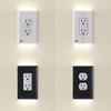 Outlet Cover Wall Socket Plate Double Led Night Light Sensor Coverplate Plug