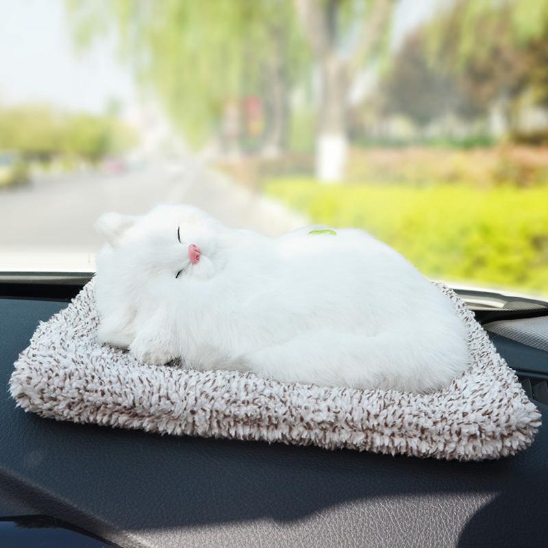 Simulation Mini Katze Niedliches Stoffkissen Plüschkatzen Mit Ton Kindergeburtstagsgeschenk Kreative Imitation Katzenornamente Heimdekorationszubehör