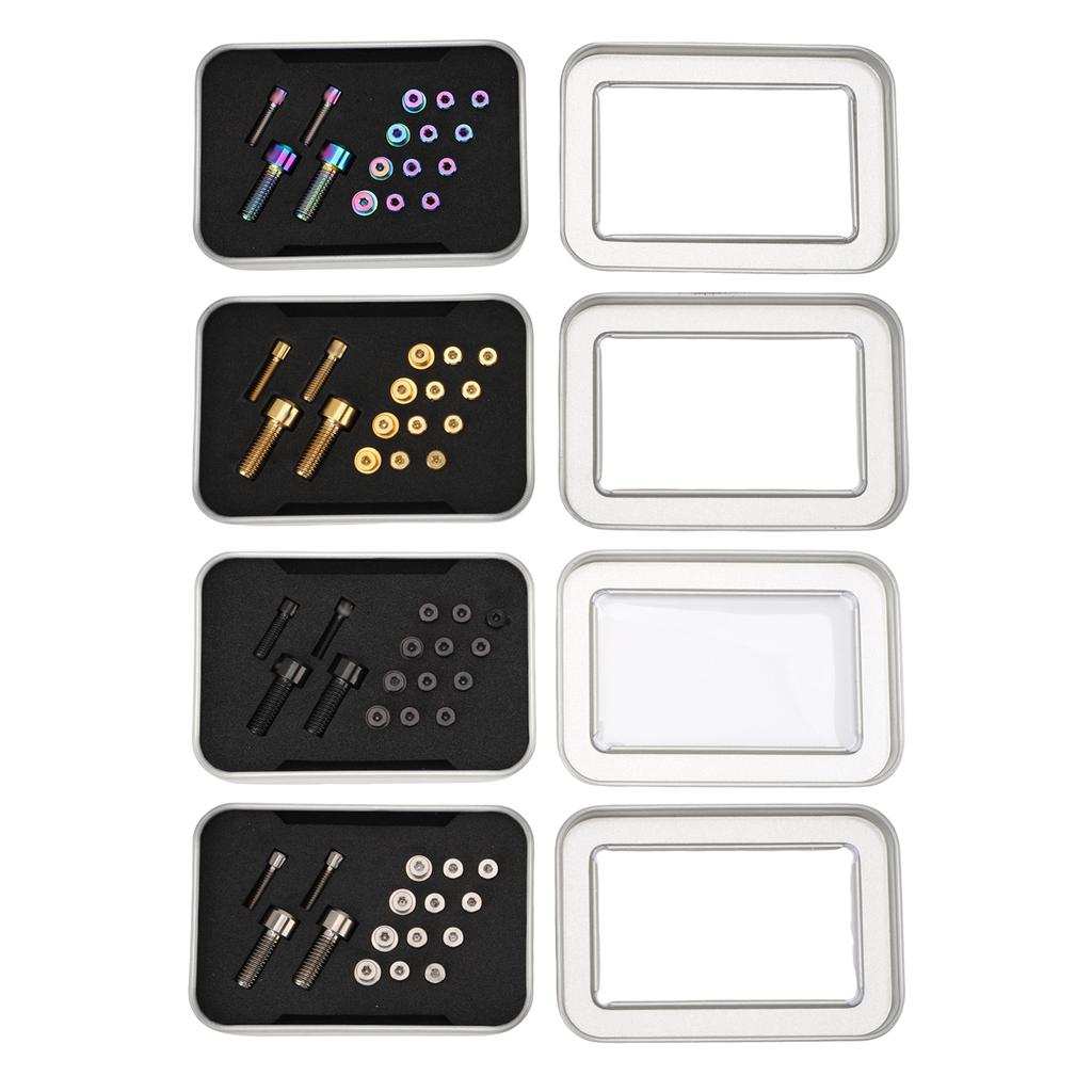 Mountain Bike Brake Lever Screw Kit Ti Alloy Brake Handle Lever Fastener Adjusting Screws with Washe