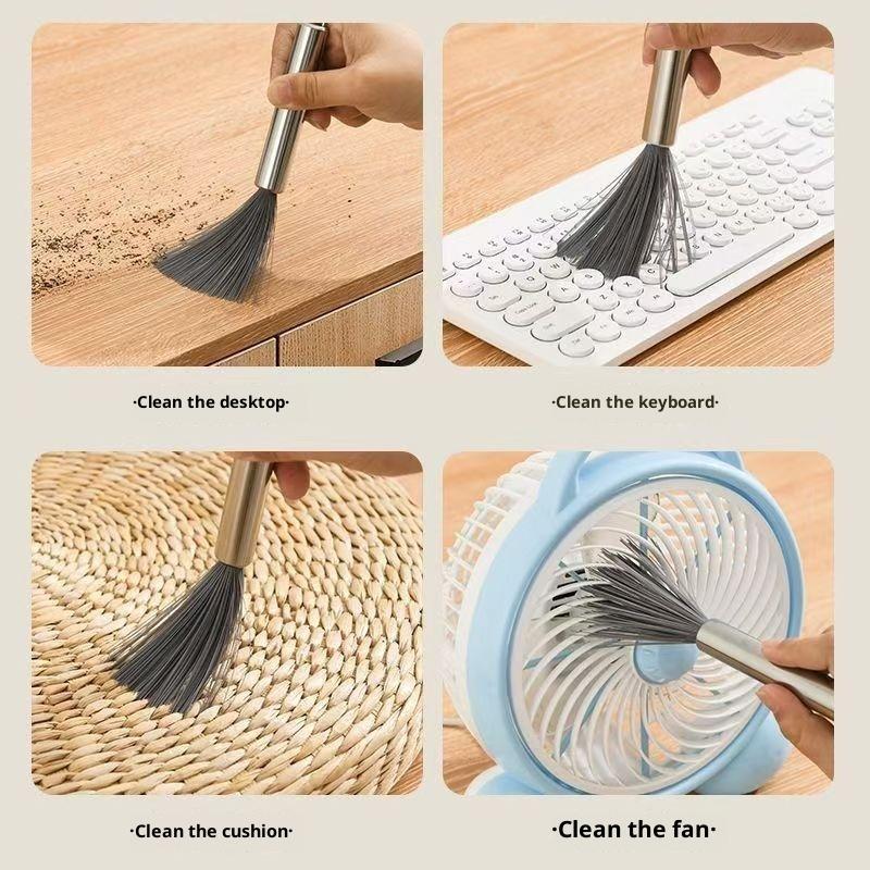 1/2Pcs Stainless Steel Pot Brus Multi‑Functional Cleaning Brush With Steel Handle Household Cleaning Brush For Kitchen Bathroom