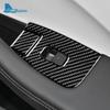 4pcs Real Soft Carbon Fiber Window Lifter Switch Sticker For Tesla Model 3 Highland 2024 2025 Trim Accessories