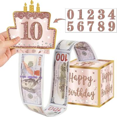 Explosion HappyBirthday Happy Birthday Money Box Sticker Models Can Be Applied To Any Age!