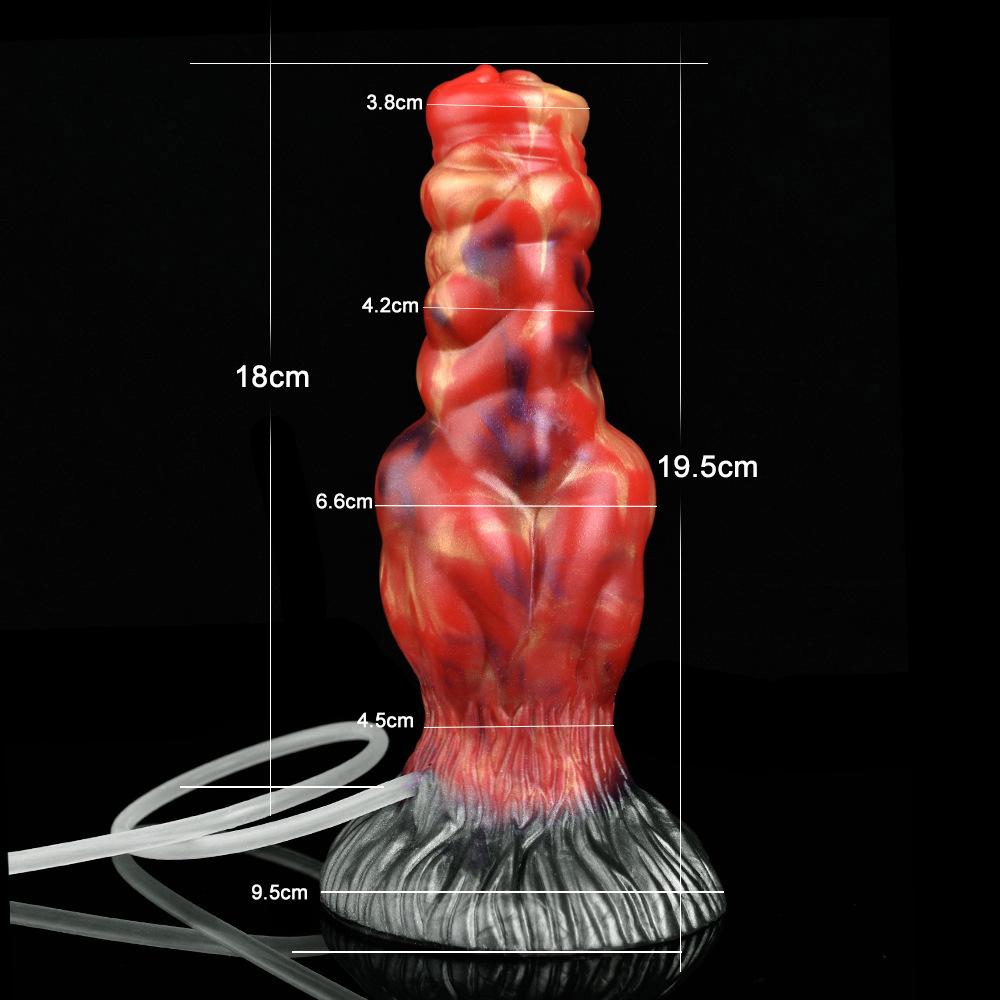 Ejectable Water Spray Dildo - Realistic Silicone Dog Penis Toy for Women, G-Spot Stimulation Adult Sex Toy with Squirt Function