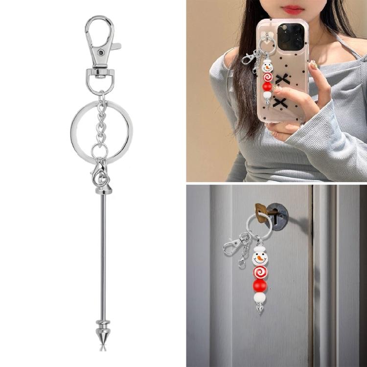 12 Metal Keychain Lobster Clasps Blank Beaded Accessories for Artistic Projects