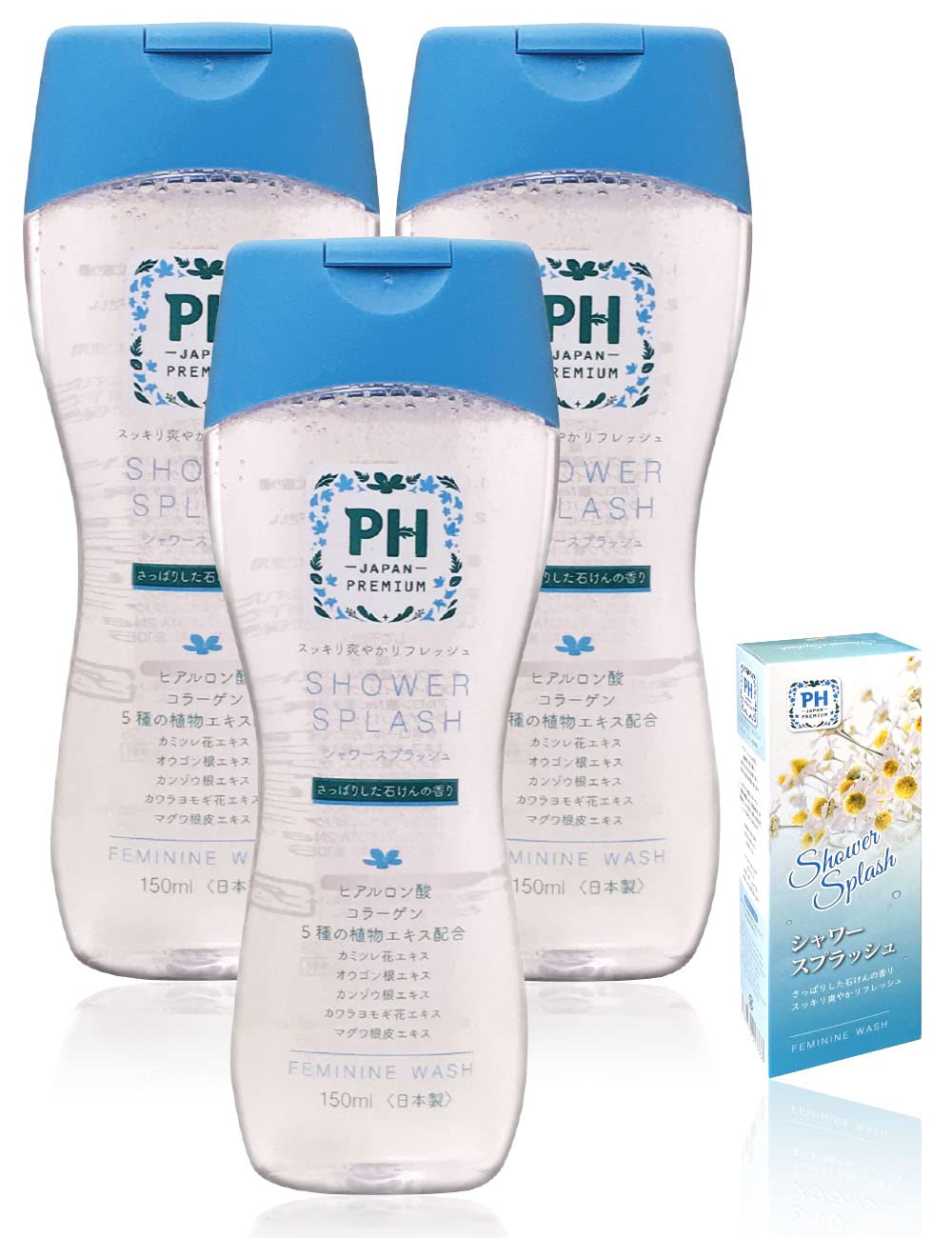 

Мыло для интимной гигиены для деликатных зон для душа PH-JAPAN-PREMIUM (150мл (x 3), всплеск)