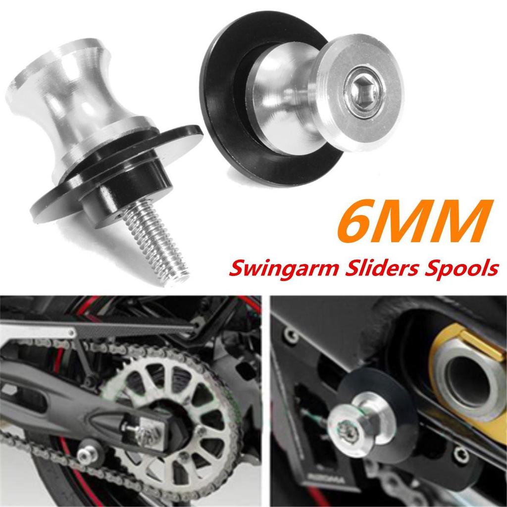 2x CNC Swingarm Spools Sliders for Yamaha YZFR1 YZFR6YZF R1 R6 98-14 6mm Red