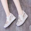 Fashion Women Footwear Whit Mesh Breathable High On Platform Slip Ladies Shoes High Quality And Low Price Summer 2024 Offer Urban Cheap