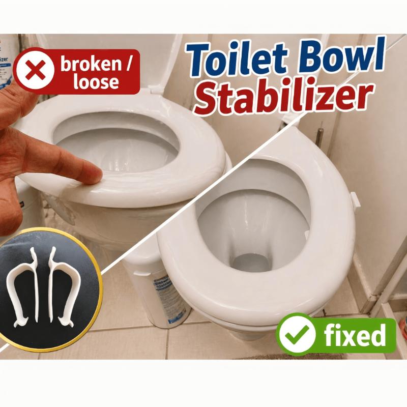 1/2 Pezzi Stabilizzatore Sedile WC, Fissa Coperchio WC Instabile e Allentato, Allineamento Facile Previene Spostamenti e Scivolamenti