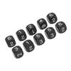 20PCS 6 Sided Number Dice Plastic 16mm Round Corner Polyhedral Dice Set for Numeral Teaching Board Games Black