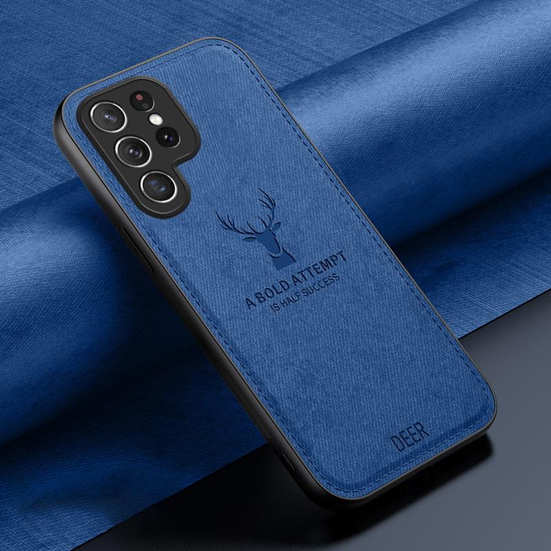 For iPhone 17 16 15 14 13 12 Pro /Samsung S24 S25 S23 Ultra S21 FE A34 A15 A25 A35 A55 A16 A26 A36 A56 5G Case ELK Hybrid TPU Fabric Matte Cover