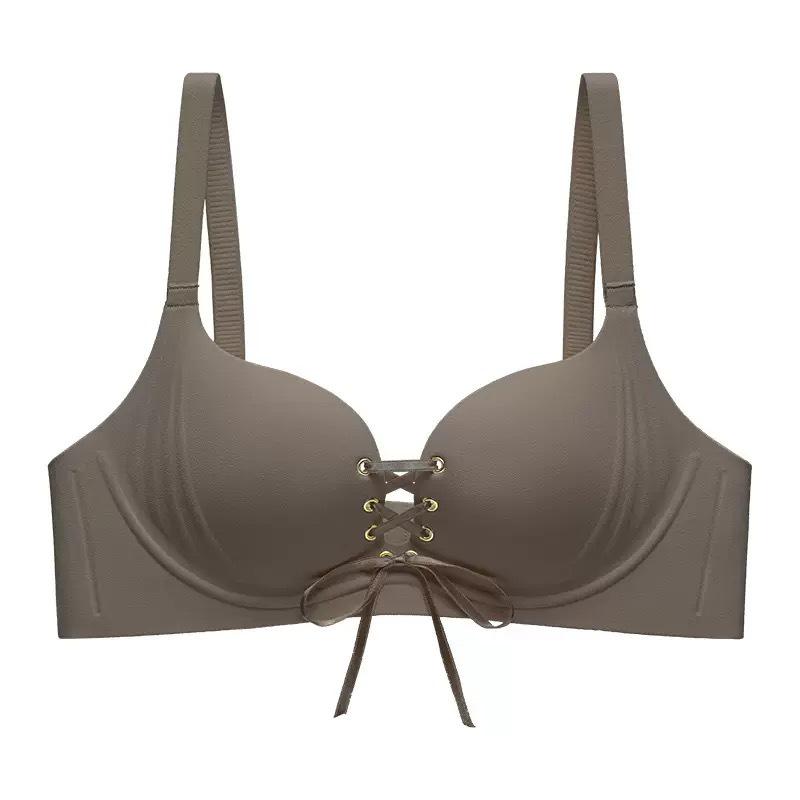 Smooth Seamless Strappy Push-Up Bra: Wirefree Support for Small Chests