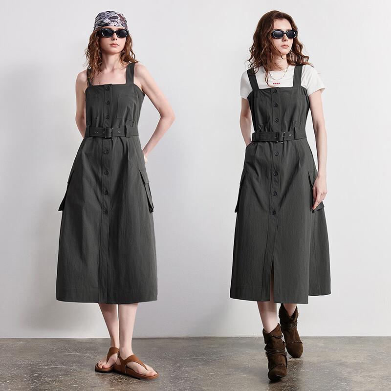 Chuyu Workwear A-Line Suspender Dress