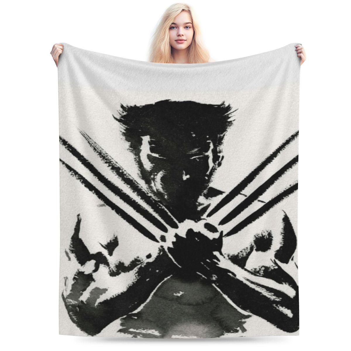 Персонализированное теплое декоративное домашнее одеяло из ультрамягкого микрофлиса «Росомаха» 75x100cm 30x40in