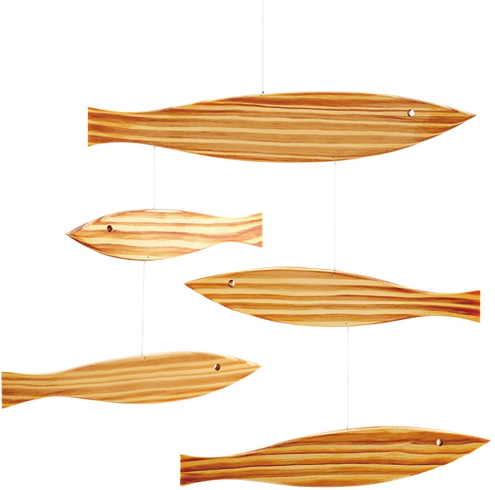 

[Officially Imported] Flenstedt Mobile, Interior Ornament, Nordic Animal Floating Fish Design (FSM130078), with Presentation Box, Baby Goods, Gift
