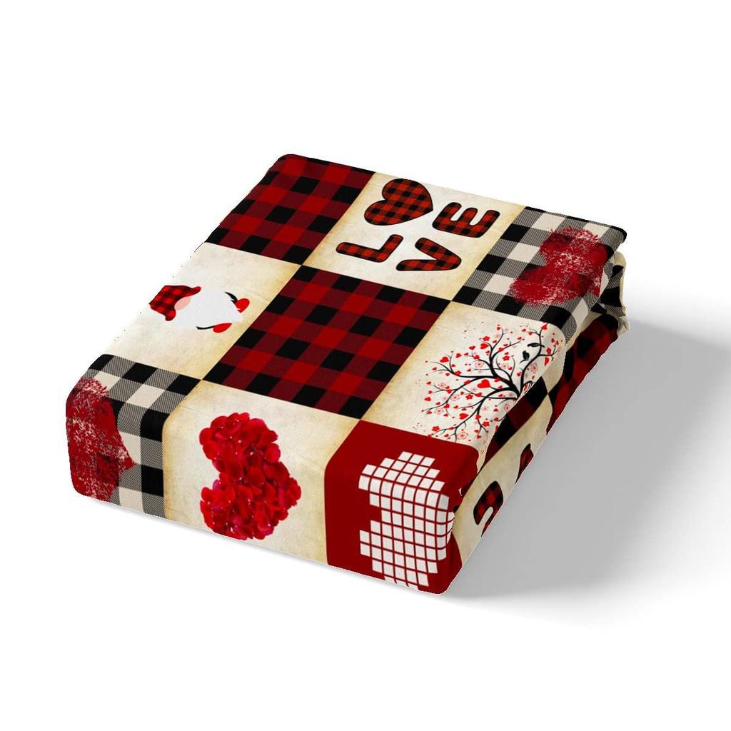 Romantic Theme Red Rose Three-Piece Quilt Cover 3D Digital Printing Bedding Set Bed Cover
