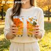 591ml Car Tumbler Autumn maple leaf elements Straw Cup Straight Tumbler Leakproof Tumbler Hot Cold Cup Stainless Steel Tumbler