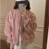Women's Japanese-Style Loose Short Jacket with Design Sense Spring and Autumn Baseball Jacket Bomber Jacket Utility Outerwear