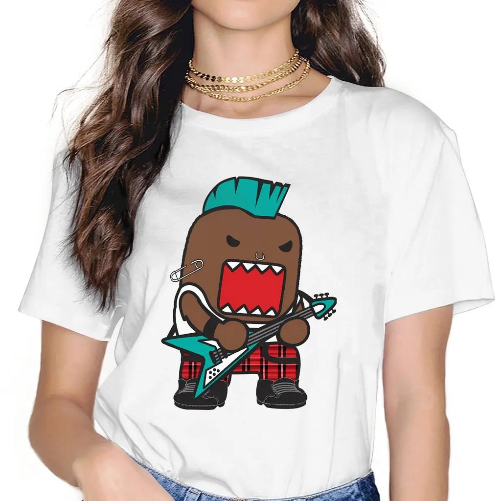 Anime Domo Kun Punk T Shirt Fashion Women's Tees Summer Harajuku Crewneck Polyester TShirt