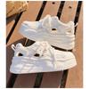Women Summer Breathable Mesh Hollow Out Thick Sole Casual Platform White Sneakers
