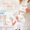 40pcs Sweet Baby Girl Napk Rose Gold Baby Shower Napk Disposable Watercolor Pink Floral It's a Girl Paper Napk for Girls Baby Shower Party Supplies