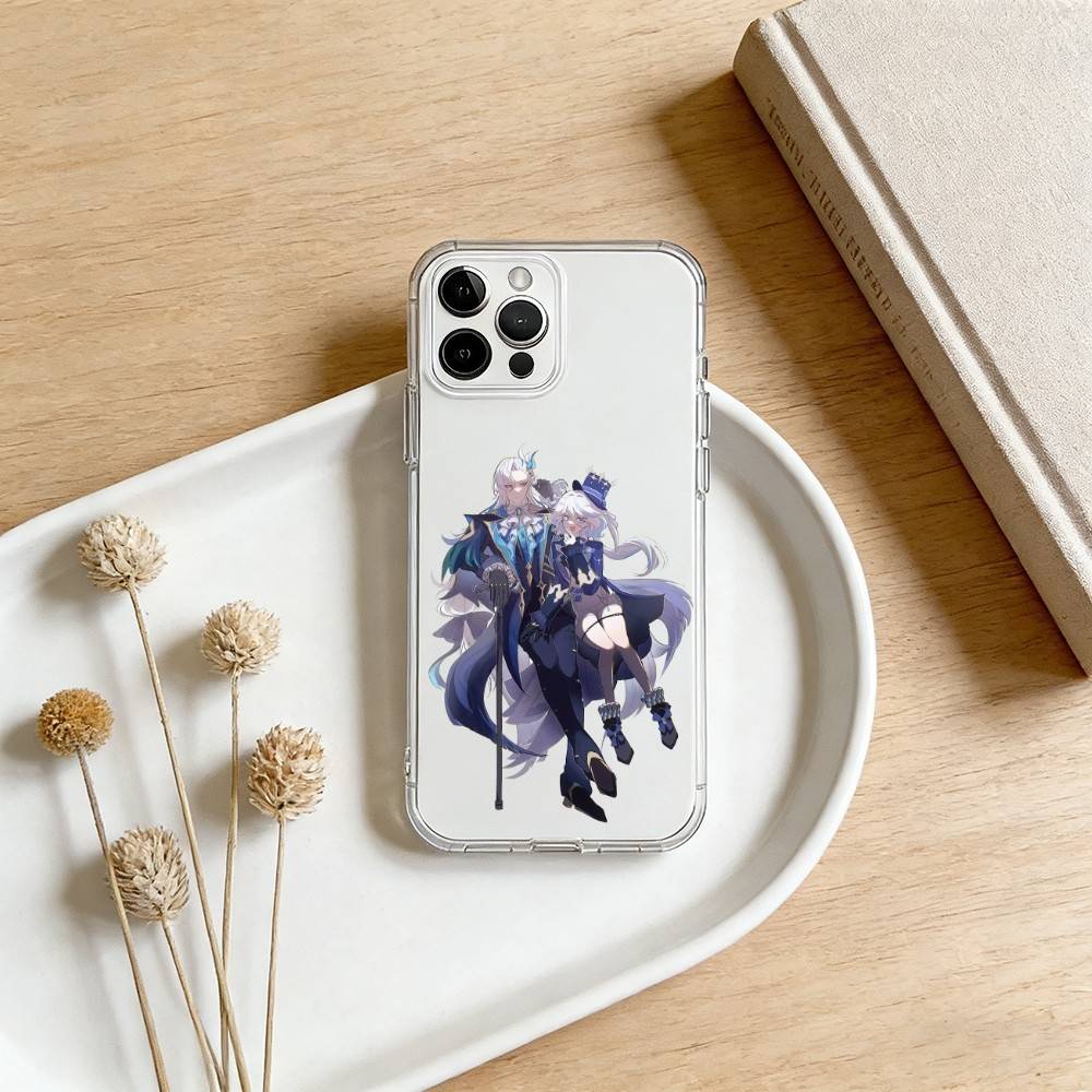 Neuvillette Genshin Impact Phone Case For iPhone 17 16 15 14 13 12 11 Mini Pro Max Plus Transparent Cover