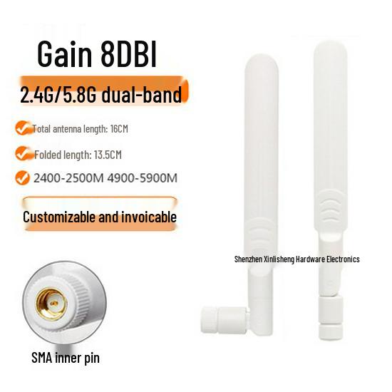 Dual-Band WiFi 6 High Gain Antenna for AC68U Router (2.4G/5G/5.8G) Omnidirectional Bluetooth Stick