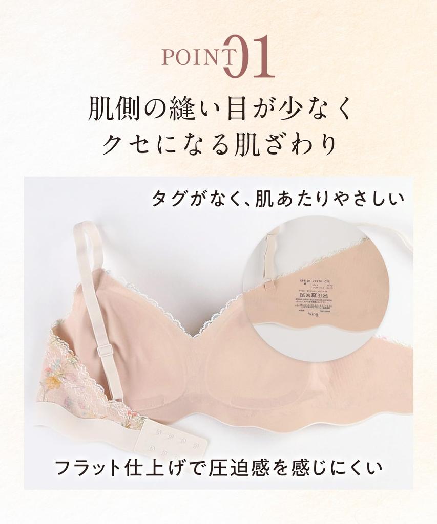 Kabelloser CR mit bequemer Passform und leichtem Gewicht und einer natürlichen Büstensilhouette Wing/Wacoal BH, KB4100, Damen, L, Komfort,