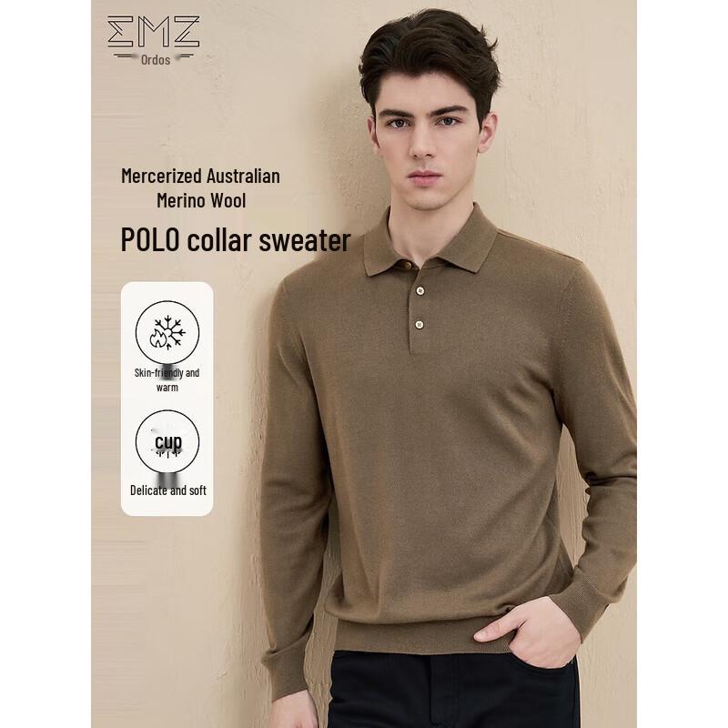 

Ordos Men s 100% Mercerized Australian Wool Polo Sweater L (50)