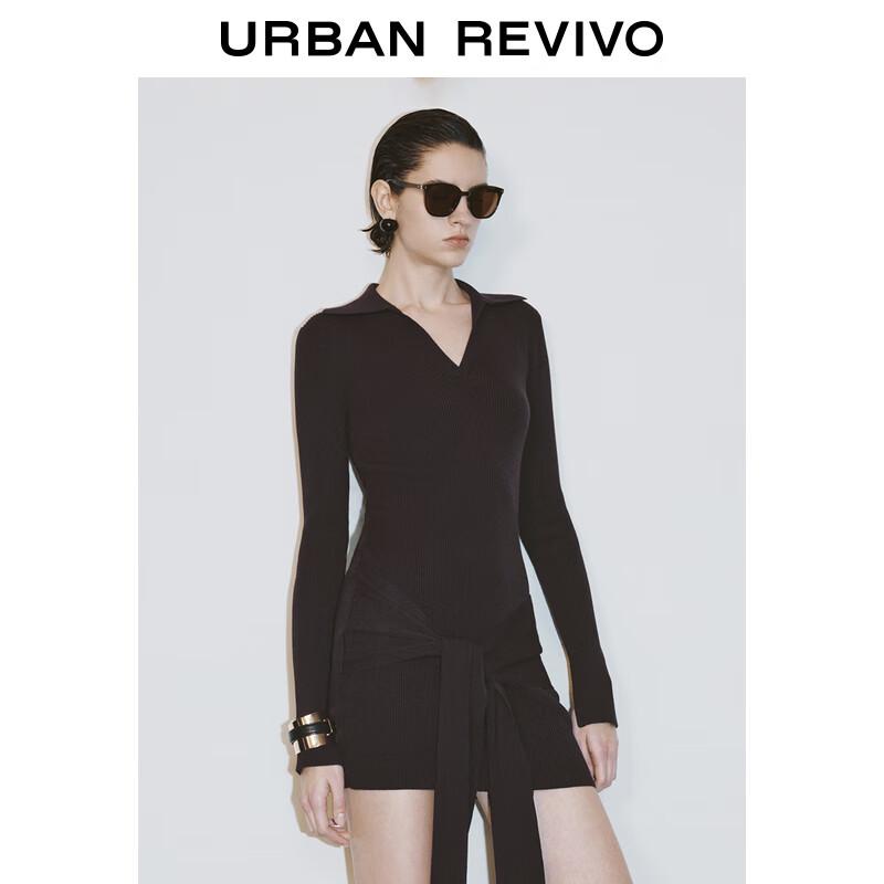 UR Damen Retro Verbandstrick A-Linien-Kleid