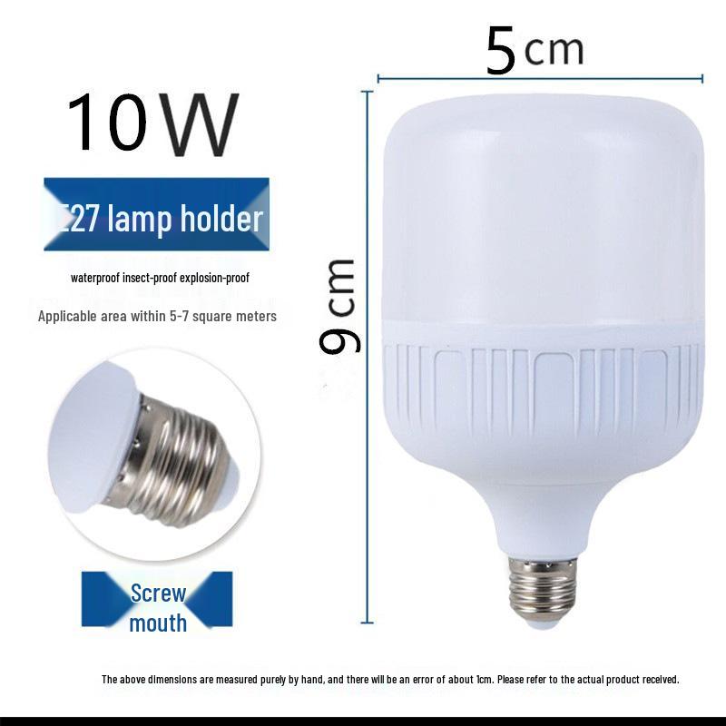 Super Bright T LED Bulb for Home - Energy-Saving, White Light, E27 Screw, B22 Bayonet
