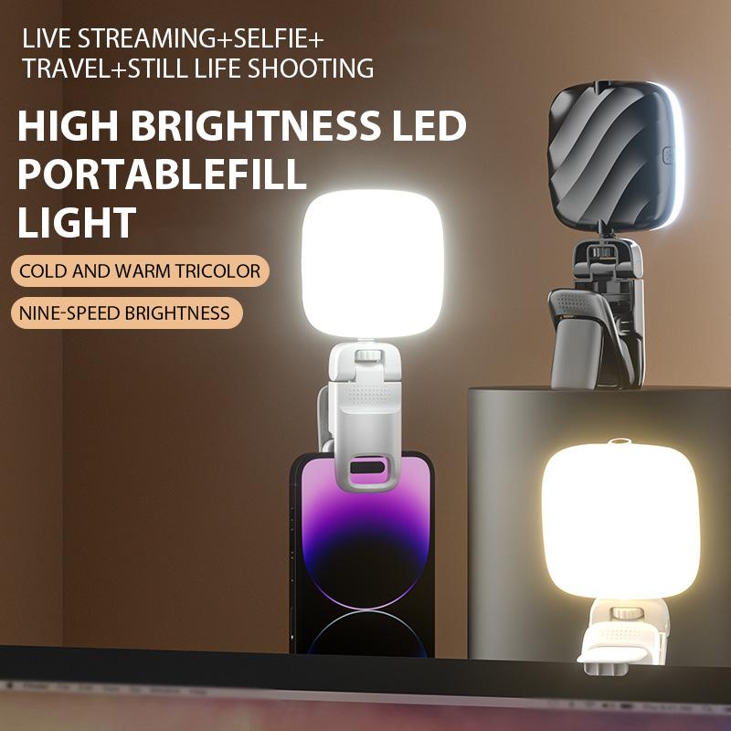 Selfie Fill Light Direct Broadcast Beauty Hit light RGB Pocket Light LED Ambient Light USB Rechargeable Photo Light